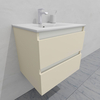 Тумба для ванной с раковиной подвесная, 60 см, влагостойкая, цвет жемчужно-белый, матовая эмаль + лак, серия СДпрестиж артикул SDTMR-601013 изображение 2