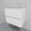 Тумба для ванной под раковину подвесная, 60 см, влагостойкая, цвет белый икеа, матовая эмаль + лак, серия СДпрестиж артикул SDTM-600300-N изображение 2