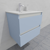 Тумба для ванной с раковиной подвесная, 60 см, влагостойкая, цвет светло-голубой, матовая эмаль + лак, серия СДпрестиж артикул SDTMR-601020-R80B изображение 7
