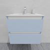 Тумба для ванной с раковиной подвесная, 60 см, влагостойкая, цвет светло-голубой, матовая эмаль + лак, серия СДпрестиж артикул SDTMR-601020-R80B изображение 2