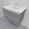 Тумба для ванной под раковину подвесная, 80 см, влагостойкая, цвет светло-серый икеа, матовая эмаль + лак, серия СДпрестиж артикул SDTM-805000-N изображение 4