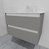 Тумба для ванной под раковину подвесная, 80 см, влагостойкая, цвет светло-серый икеа, матовая эмаль + лак, серия СДпрестиж артикул SDTM-805000-N изображение 3
