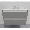 Тумба для ванной под раковину подвесная, 80 см, влагостойкая, цвет светло-серый икеа, матовая эмаль + лак, серия СДпрестиж артикул SDTM-805000-N изображение 5