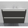 Тумба для ванной с раковиной подвесная, 80 см, влагостойкая, цвет серый икеа, матовая эмаль + лак, серия СДпрестиж артикул SDTMR-807500-N изображение 5