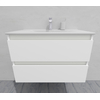 Тумба для ванной под раковину подвесная, 80 см, влагостойкая, цвет белый икеа, матовая эмаль + лак, серия СДпрестиж артикул SDTM-800300-N изображение 5