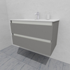 Тумба для ванной с раковиной подвесная, 90 см, влагостойкая, цвет светло-серый икеа, матовая эмаль + лак, серия СДпрестиж артикул SDTMR-905000-N изображение 4