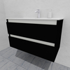 Тумба для ванной под раковину подвесная, 90 см, влагостойкая, цвет черный, матовая эмаль + лак, серия СДпрестиж артикул SDTM-909000-N изображение 3