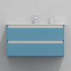 Тумба для ванной под раковину подвесная, 100 см, влагостойкая, цвет пастельно-синий, матовая эмаль + лак, серия СДпрестиж артикул SDTM-1005024 изображение 1