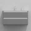 Тумба для ванной под раковину подвесная, 100 см, влагостойкая, цвет светло-серый икеа, матовая эмаль + лак, серия СДпрестиж артикул SDTM-1005000-N изображение 1