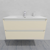 Тумба для ванной с раковиной подвесная, 100 см, влагостойкая, цвет жемчужно-белый, матовая эмаль + лак, серия СДпрестиж артикул SDTMR-1001013 изображение 5