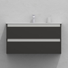 Тумба для ванной под раковину подвесная, 100 см, влагостойкая, цвет серый икеа, матовая эмаль + лак, серия СДпрестиж артикул SDTM-1007500-N изображение 1