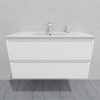Тумба для ванной под раковину подвесная, 100 см, влагостойкая, цвет белый икеа, матовая эмаль + лак, серия СДпрестиж артикул SDTM-1000300-N изображение 5