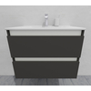 Тумба для ванной с раковиной подвесная, 70 см, влагостойкая, цвет серый икеа, матовая эмаль + лак, серия СДпрестиж артикул SDTMR-707500-N изображение 5