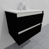 Тумба для ванной с раковиной подвесная, 70 см, влагостойкая, цвет черный, матовая эмаль + лак, серия СДпрестиж артикул SDTMR-709000-N изображение 7