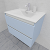 Тумба для ванной с раковиной подвесная, 70 см, влагостойкая, цвет голубой, матовая эмаль + лак, серия СДпрестиж артикул SDTMR-701020-R80B изображение 3