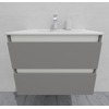 Тумба для ванной под раковину подвесная, 70 см, влагостойкая, цвет светло-серый икеа, матовая эмаль + лак, серия СДпрестиж артикул SDTM-705000-N изображение 5