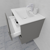 Тумба для ванной под раковину подвесная, 70 см, влагостойкая, цвет светло-серый икеа, матовая эмаль + лак, серия СДпрестиж артикул SDTM-705000-N изображение 6