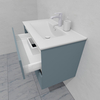 Тумба для ванной с раковиной подвесная, 80 см, влагостойкая, цвет серая белка, матовая эмаль + лак, серия СДпрестиж артикул SDTMR-807000 изображение 6