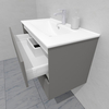 Тумба для ванной с раковиной подвесная, 90 см, влагостойкая, цвет светло-серый икеа, матовая эмаль + лак, серия СДпрестиж артикул SDTMR-905000-N изображение 6