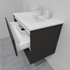 Тумба для ванной под раковину подвесная, 90 см, влагостойкая, цвет серый икеа, матовая эмаль + лак, серия СДпрестиж артикул SDTM-907500-N изображение 6