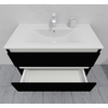 Тумба для ванной под раковину подвесная, 90 см, влагостойкая, цвет черный, матовая эмаль + лак, серия СДпрестиж артикул SDTM-909000-N изображение 7