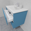 Тумба для ванной под раковину подвесная, 90 см, влагостойкая, цвет пастельно-синий, матовая эмаль + лак, серия СДпрестиж артикул SDTM-905024 изображение 6