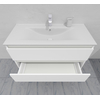 Тумба для ванной под раковину подвесная, 100 см, влагостойкая, цвет белый икеа, матовая эмаль + лак, серия СДпрестиж артикул SDTM-1000300-N изображение 7