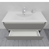 Тумба для ванной под раковину подвесная, 100 см, влагостойкая, цвет светло-серый икеа, матовая эмаль + лак, серия СДпрестиж артикул SDTM-1005000-N изображение 7