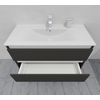 Тумба для ванной под раковину подвесная, 100 см, влагостойкая, цвет серый икеа, матовая эмаль + лак, серия СДпрестиж артикул SDTM-1007500-N изображение 7