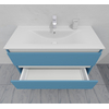 Тумба для ванной под раковину подвесная, 100 см, влагостойкая, цвет пастельно-синий, матовая эмаль + лак, серия СДпрестиж артикул SDTM-1005024 изображение 7