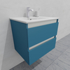 Тумба для ванной с раковиной подвесная, 60 см, влагостойкая, цвет пастельно-синий, матовая эмаль + лак, серия СДпрестиж артикул SDTMR-605024 изображение 2