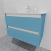 Тумба для ванной с раковиной подвесная, 80 см, влагостойкая, цвет пастельно-синий, матовая эмаль + лак, серия СДпрестиж артикул SDTMR-805024 изображение 3