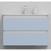 Тумба для ванной с раковиной подвесная, 80 см, влагостойкая, цвет голубой, матовая эмаль + лак, серия СДпрестиж артикул SDTMR-801020-R80B изображение 1