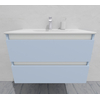 Тумба для ванной с раковиной подвесная, 80 см, влагостойкая, цвет голубой, матовая эмаль + лак, серия СДпрестиж артикул SDTMR-801020-R80B изображение 5