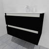 Тумба для ванной с раковиной подвесная, 80 см, влагостойкая, цвет черный, матовая эмаль + лак, серия СДпрестиж артикул SDTMR-809000-N изображение 3