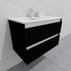Тумба для ванной с раковиной подвесная, 80 см, влагостойкая, цвет черный, матовая эмаль + лак, серия СДпрестиж артикул SDTMR-809000-N изображение 2