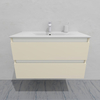 Тумба для ванной с раковиной подвесная, 90 см, влагостойкая, цвет жемчужно-белый, матовая эмаль + лак, серия СДпрестиж артикул SDTMR-901013 изображение 5