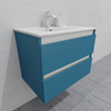 Тумба для ванной с раковиной подвесная, 70 см, влагостойкая, цвет пастельно-синий, матовая эмаль + лак, серия СДпрестиж артикул SDTMR-705024 изображение 2