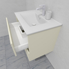 Тумба для ванной с раковиной подвесная, 70 см, влагостойкая, цвет жемчужно-белый, матовая эмаль + лак, серия СДпрестиж артикул SDTMR-701013 изображение 6