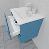 Тумба для ванной с раковиной подвесная, 70 см, влагостойкая, цвет пастельно-синий, матовая эмаль + лак, серия СДпрестиж артикул SDTMR-705024 изображение 5