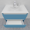 Тумба для ванной с раковиной подвесная, 70 см, влагостойкая, цвет пастельно-синий, матовая эмаль + лак, серия СДпрестиж артикул SDTMR-705024 изображение 6