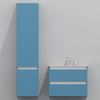 Комплект мебели для ванной тумба 70 см и пеналом 40*40*170 см, левый, цвет RAL 5024, влагостойкий, матовая эмаль + лак, серия СДпрестиж артикул SDPLTM-705024 изображение 1