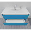 Комплект мебели для ванной тумба 100 см и пеналом 40*40*170 см, левый, цвет RAL 5012, влагостойкий, матовая эмаль + лак, серия СДпрестиж артикул SDPLTM-1005012 изображение 10