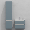 Комплект мебели для ванной тумба 60 см и пеналом 40*40*170 см, левый, цвет RAL 7000, влагостойкий, матовая эмаль + лак, серия СДпрестиж артикул SDPLTM-607000 изображение 1