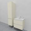 Комплект мебели для ванной тумба 60 см и пеналом 40*40*170 см, левый, цвет RAL 1013, влагостойкий, матовая эмаль + лак, серия СДпрестиж артикул SDPLTM-601013 изображение 2