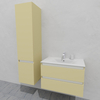 Комплект мебели для ванной тумба 80 см и пеналом 40*40*170 см, левый, цвет RAL 1014, влагостойкий, матовая эмаль + лак, серия СДпрестиж артикул SDPLTM-801014 изображение 2