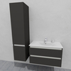 Комплект мебели для ванной тумба 90 см и пеналом 40*40*170 см, левый, цвет NCS S 7500-N, влагостойкий, матовая эмаль + лак, серия СДпрестиж артикул SDPLTM-907500-N изображение 2
