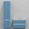 Комплект мебели для ванной тумба 80 см с раковиной и пеналом 40*40*170 см, левый, цвет RAL 5024, влагостойкий, матовая эмаль + лак, серия СДпрестиж артикул SDPLTMR-805024 изображение 1
