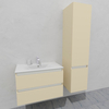 Комплект мебели для ванной тумба 80 см с раковиной и пеналом 40*40*170 см, правый, цвет RAL 1015, влагостойкий, матовая эмаль + лак, серия СДпрестиж артикул SDPPTMR-801015 изображение 2