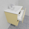 Комплект мебели для ванной тумба 80 см с раковиной и пеналом 40*40*170 см, правый, цвет RAL 1014, влагостойкий, матовая эмаль + лак, серия СДпрестиж артикул SDPPTMR-801014 изображение 9